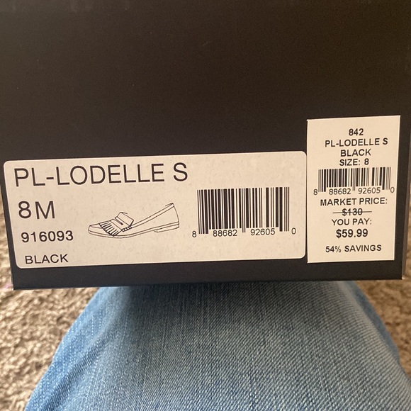 Black patent loafers, synthetic uppers. New with box woman’s 8M - Picture 3 of 6